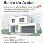 Terreno Urbano com PIP Aprovado Construção Moradia 2 Pisos  Montijo