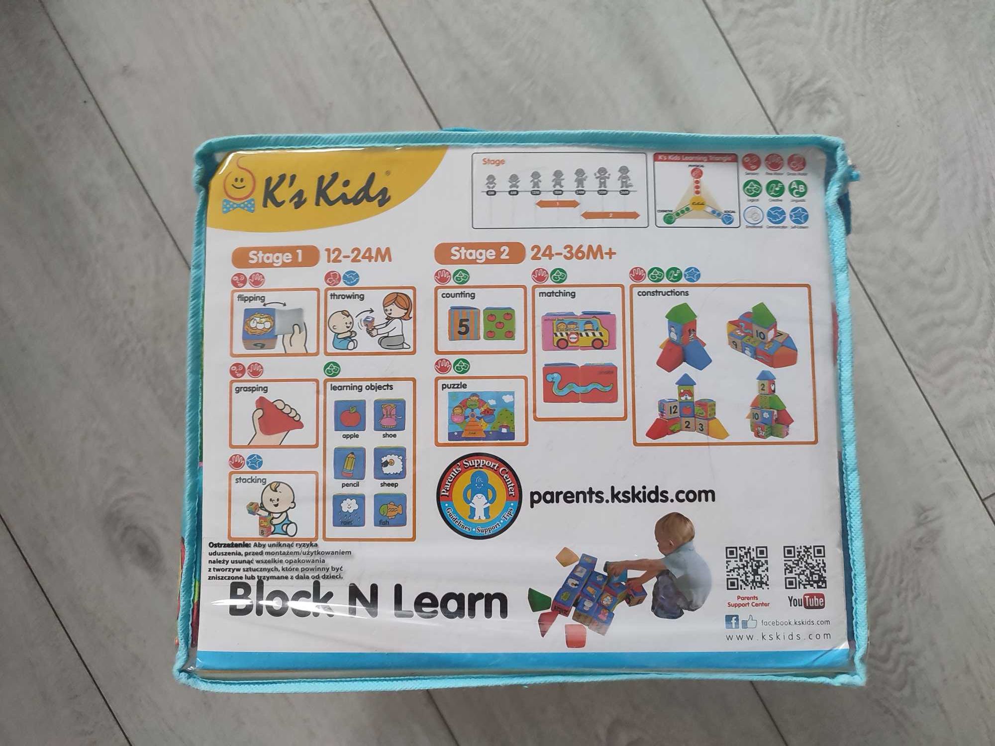K's Kids klocki puzzle edukacyjne miękkie kostki dzieci zabawka