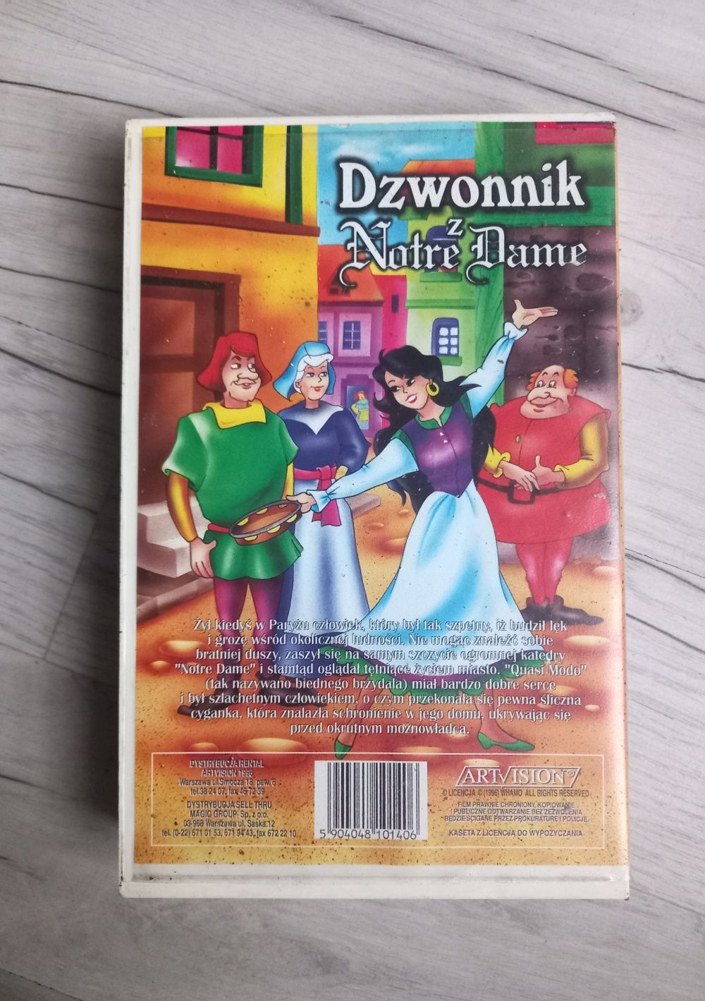 Kaseta VHS Dzwonnik z Notre Dame 1996 film animowany kaseta video