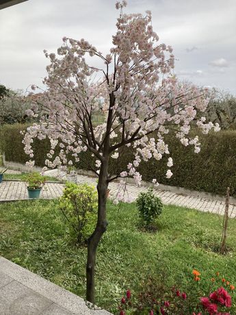 Árvore artificial flor-de-amendoeira rosa 340 cm