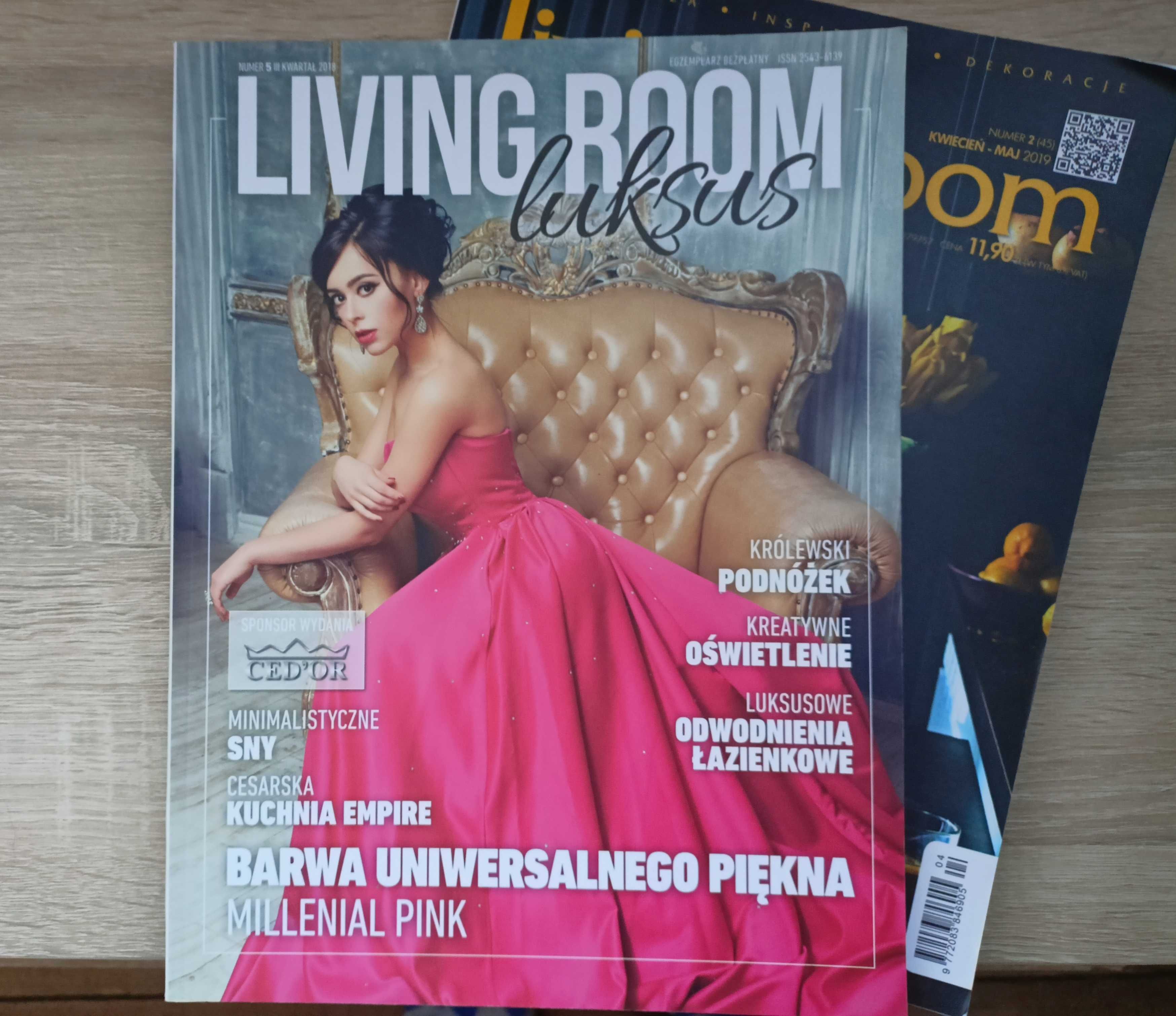 Magazyn Living Room luksus nr 5/2018 i 2/2019 zestaw urządzanie wnętrz