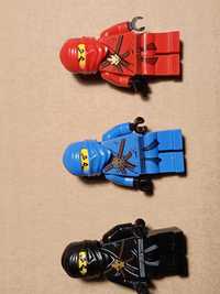 Zestaw 3 figurek lego ninjago-Kai, Cole i Jay pilotażowe + Zane pil.