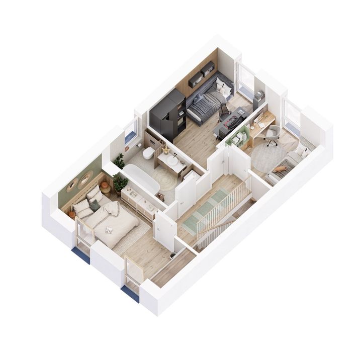 Dom Gaj k/Krakowa, poddasze 47 m2 oraz 4 m. post. gratis, duże ogródki