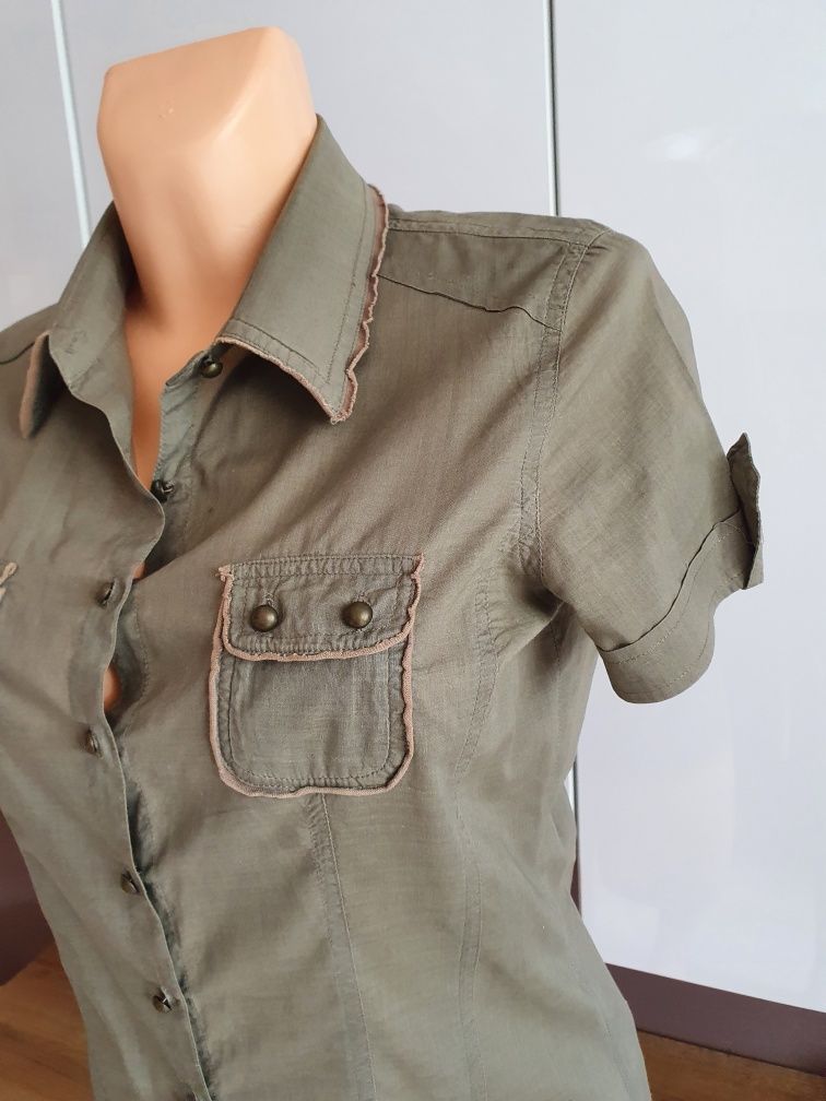 Koszulka khaki,sportowa,krótki rekawek,Reserved,S/M