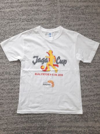 Jaga Cup 2016 Jagiellonia Białystok koszulka t-shirt biały rozmiar 152