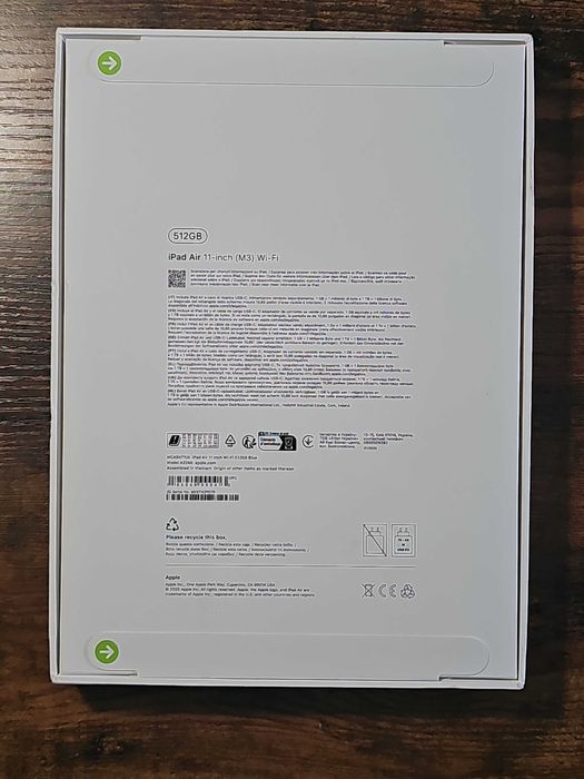 Apple iPad Air 11" M3 512GB Wi-Fi Niebieski (MCA94TYA)
Tablet: 11 cali