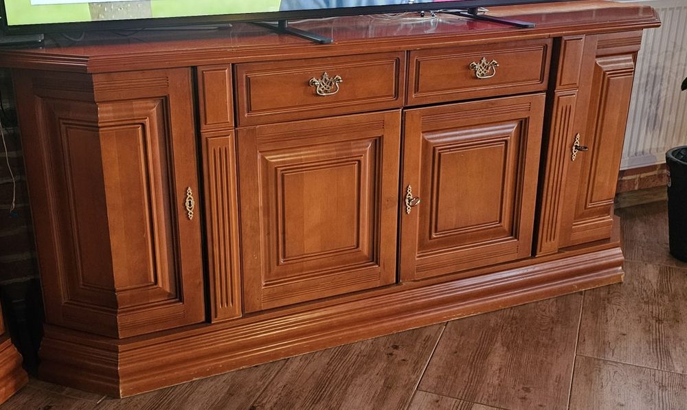 Meble salon komoda, komoda z nadstawką witryna