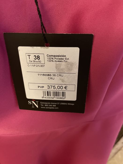 Piekna wizytowa sukienka fuksja Sonia Pena 38 nowa