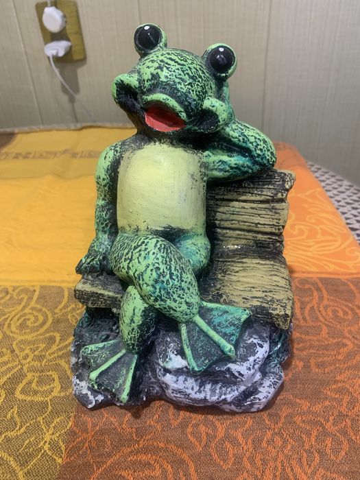 Сувенир лягушка украшение ванной детской талисман на удачу подставка