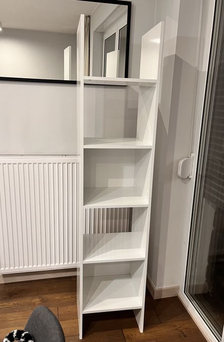 Regał na książki biały połysk