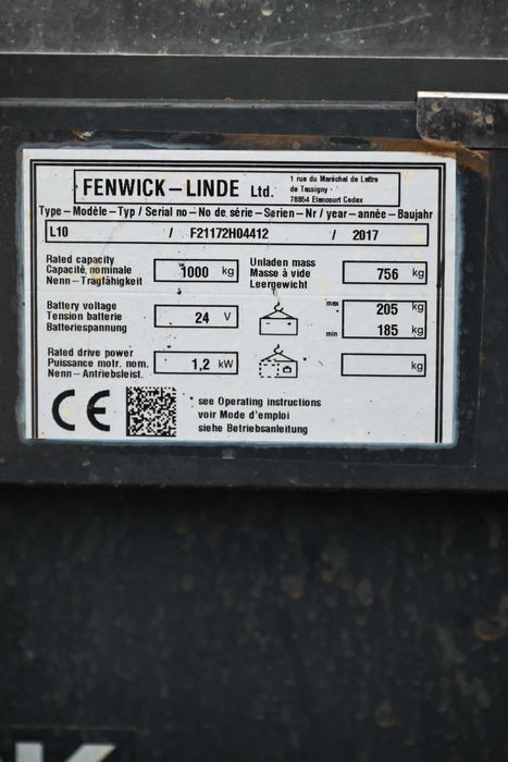 Paleciak elektryczny Linde L10 Triplex 440cm 2019rok 650mth FHP 334
