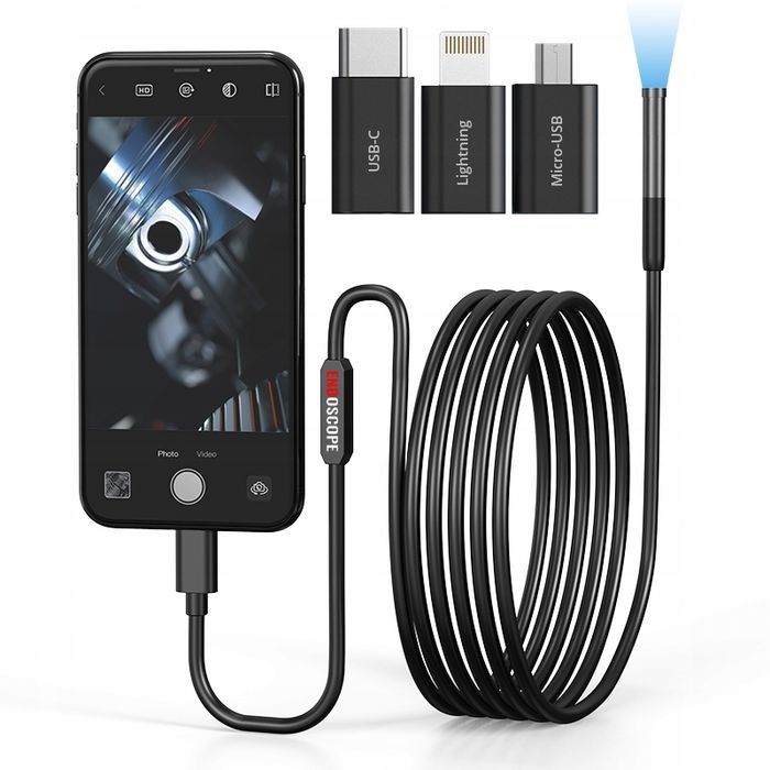Kamera Inspekcyjna Endoskop 3,5m iOS Android WiFi