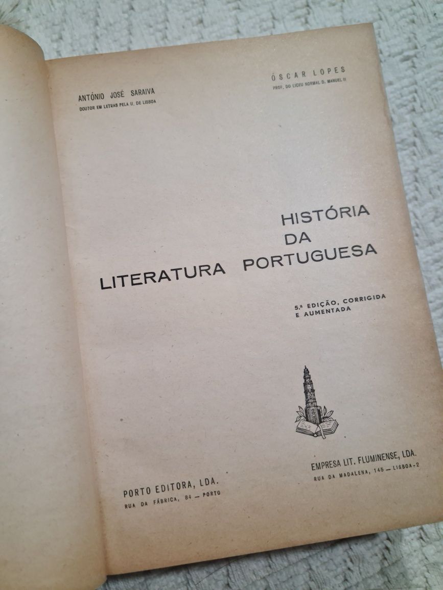 Livro - História da Literatura Portuguesa