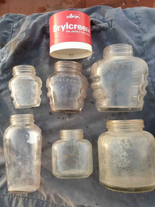 Frascos antigos da Brylcreem