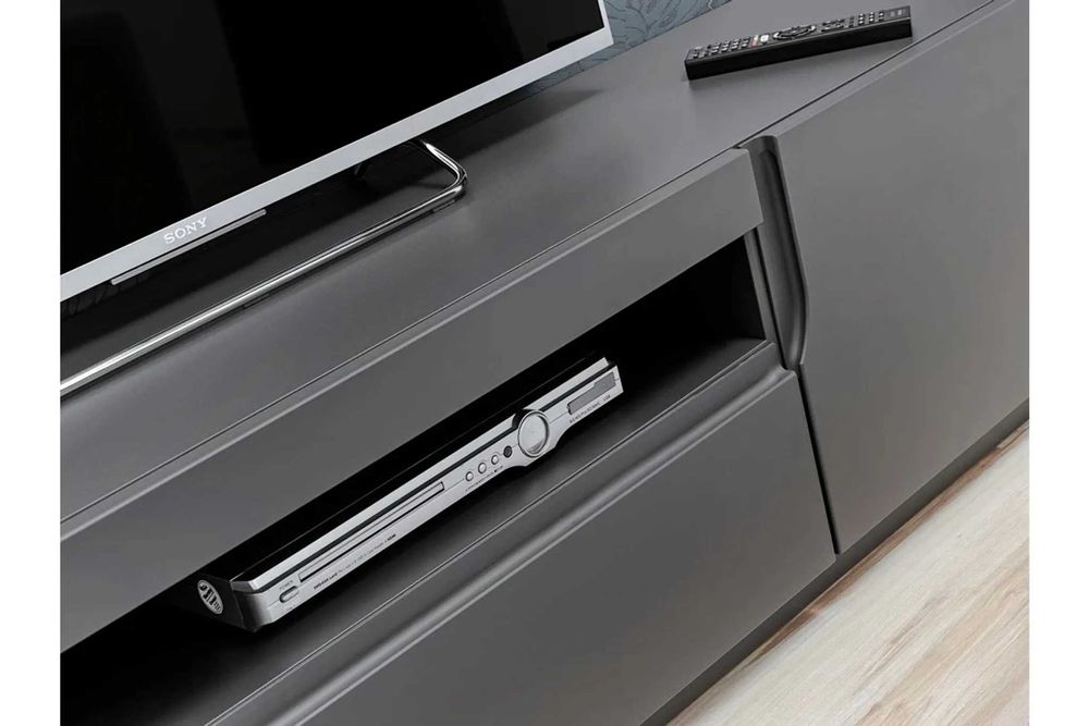 Nowa szafka RTV, grafit lub czarny mat - szer 200cm