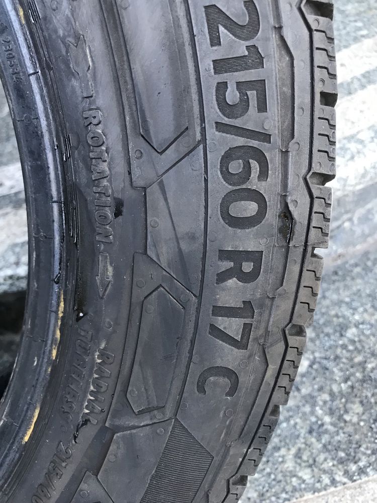 Продам б\у шины  Continental VanContact Winter 215/60 R17C 109/107T