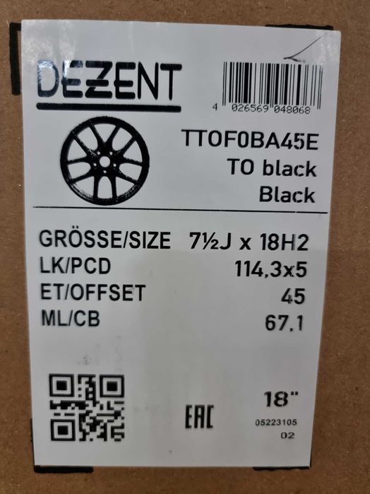 NOWE alufelgi MAZDA 18" 5x114,3: 3 5 6 CX-3 CX-30 CX-5 Czarne