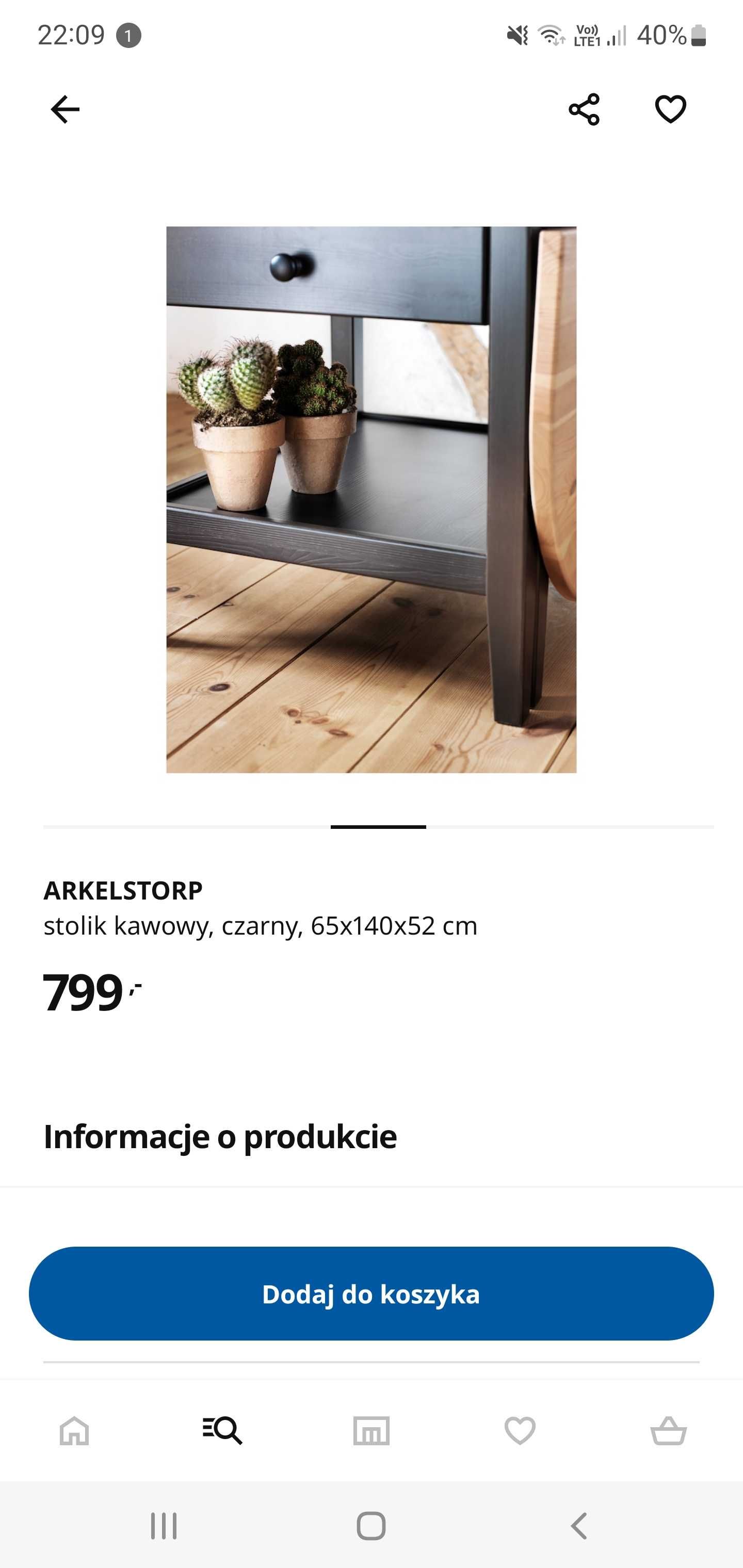 Stolik IKEA Arkelstrop