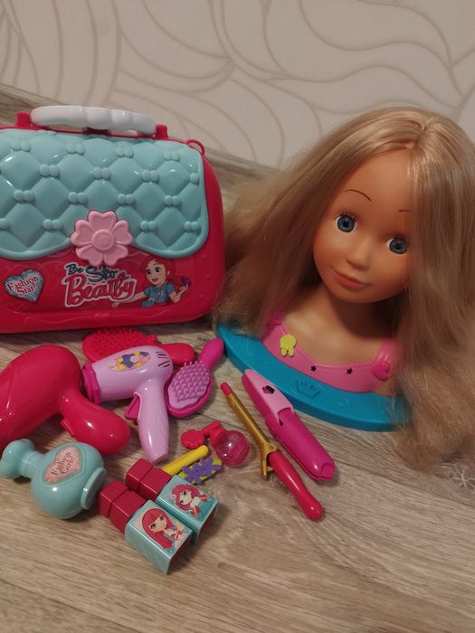 Велика лялька для зачісок, голова/манекен для зачісок, набір перукаря