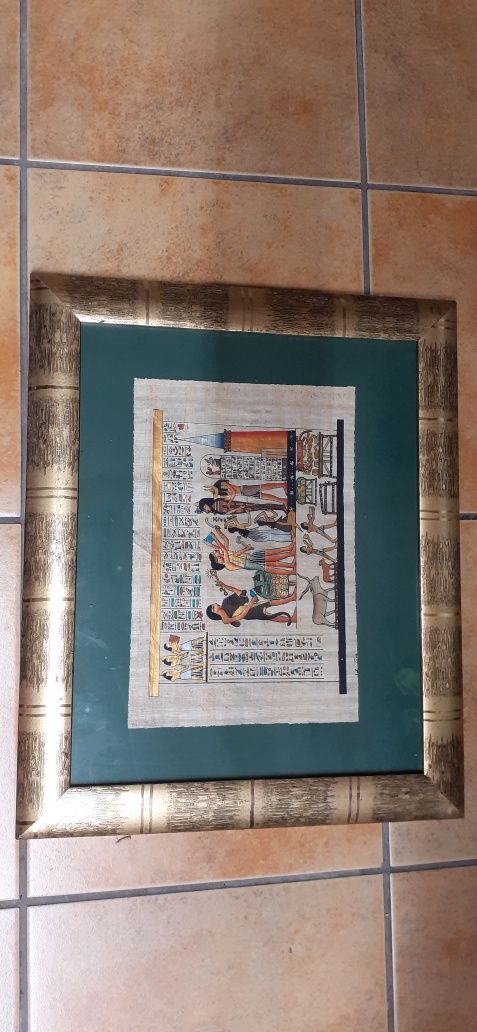 6szt.Papirus Egipski w pięknej ramie