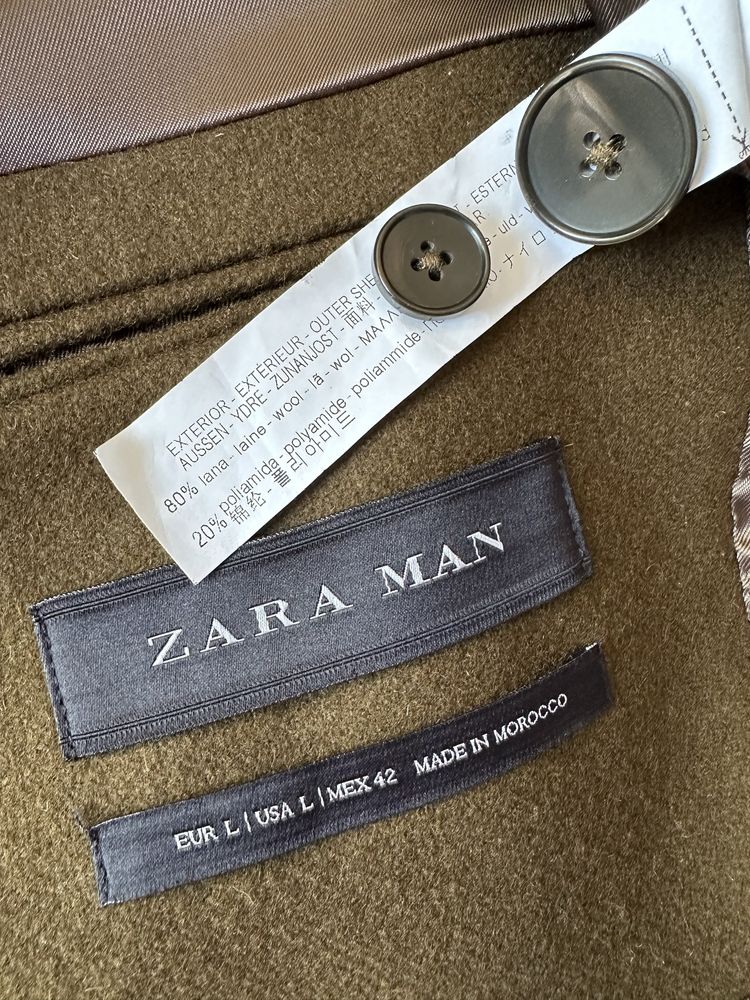 Zara męski plaszcz rozmiar L