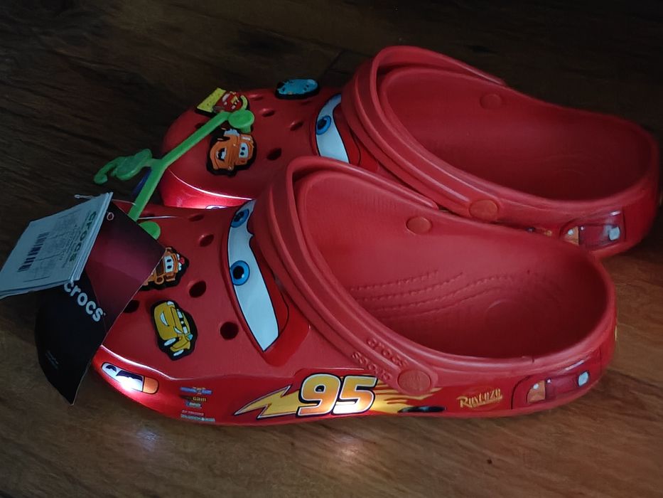 Klapki Chodaki Crocs McQueen świecące nowe, r. 42-43 ORYGINALNE