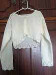 Bolero de cerimónia branco.