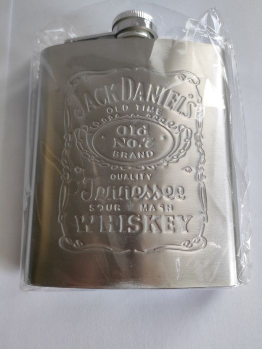 Piersiówka Jack Daniels srebrna prezent
