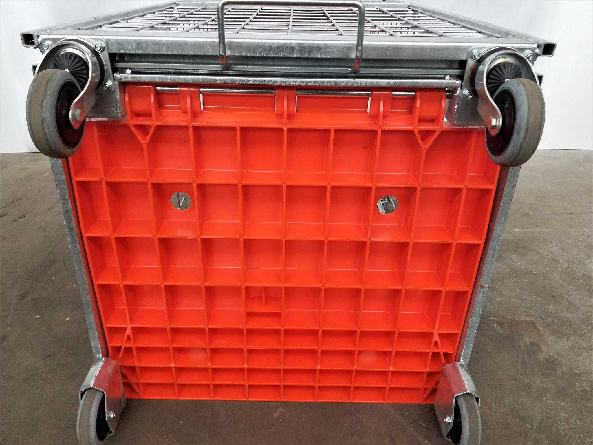 Wózek z HAMULCEM Kosz Magazynowy Kurierski Transportowy Rolkontener