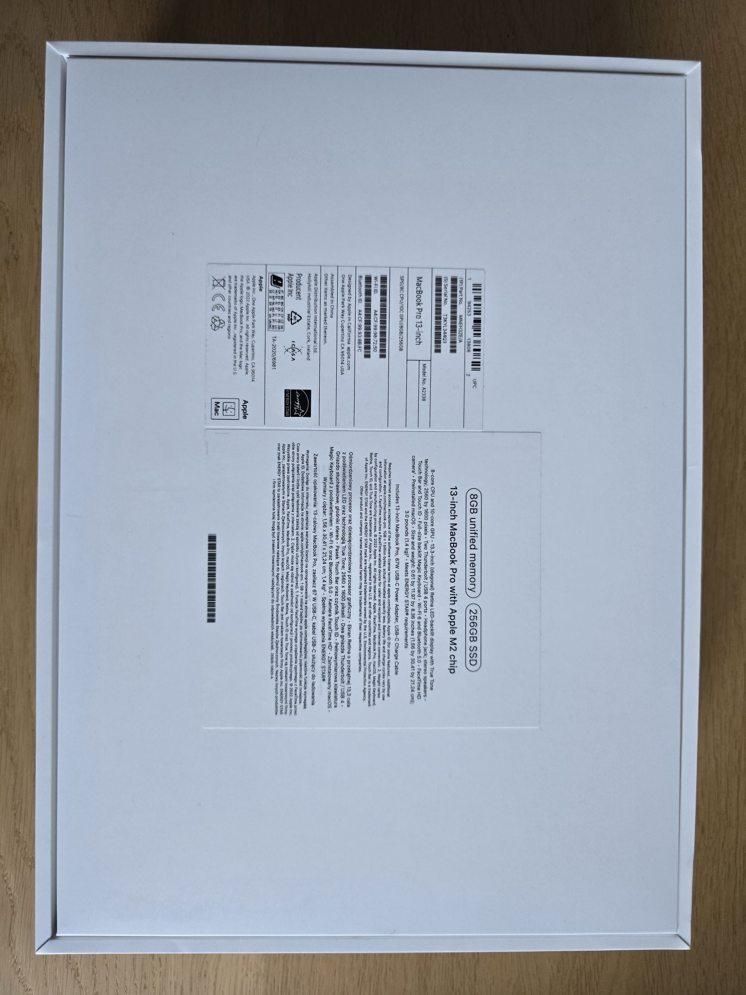 Apple Macbook Pro 13" A2338