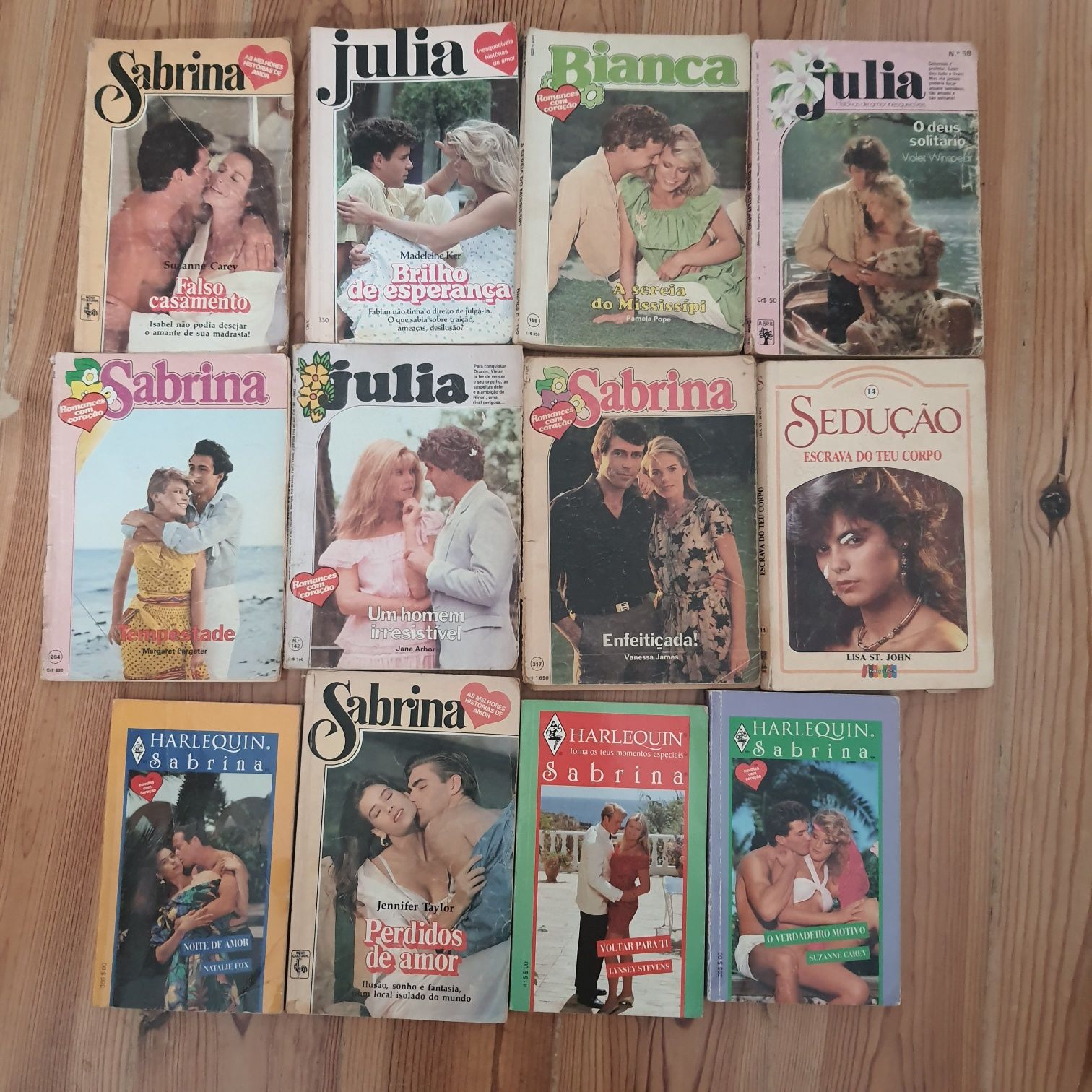 12 livros harlequin romances sabrina julia bianca