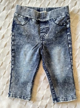 Spodnie leginsy jeansowe HM 68 dla dziewczynki