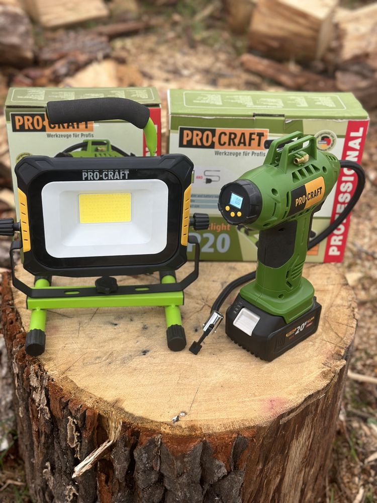 Акумуляторний набір Procraft Ліхтар Lp20+ компресор LK20