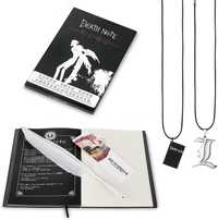 Death Note caderno + pena + 2 colares + marcador - NOVO ENVIO GRÁTIS