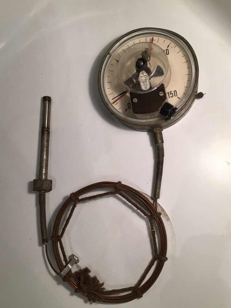 Termometr kontaktowy MERA KFM tarczowy z sondą termoparą, śr 160mm