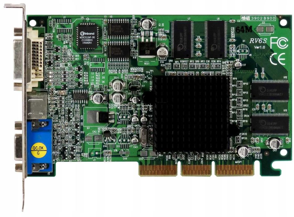 karta gaficzna retro ATI RADEON 7000 64MB (DDR) AGP DVI VGA RV6S