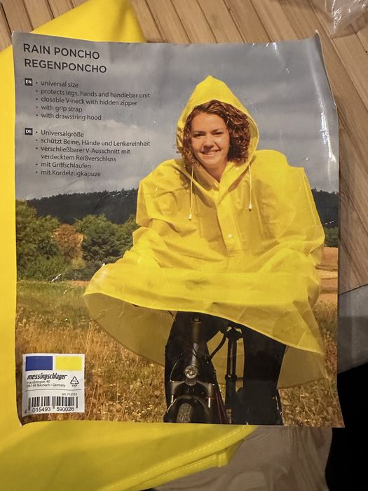 Peleryna Ponczo przeciwdeszczowe Messingschlager – nowe, żółte