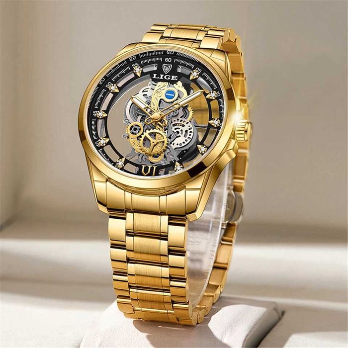 Relogio dourado Lige