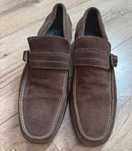 Brązowe mokasyny Massimo Dutti zamszowe, rozmiar 40