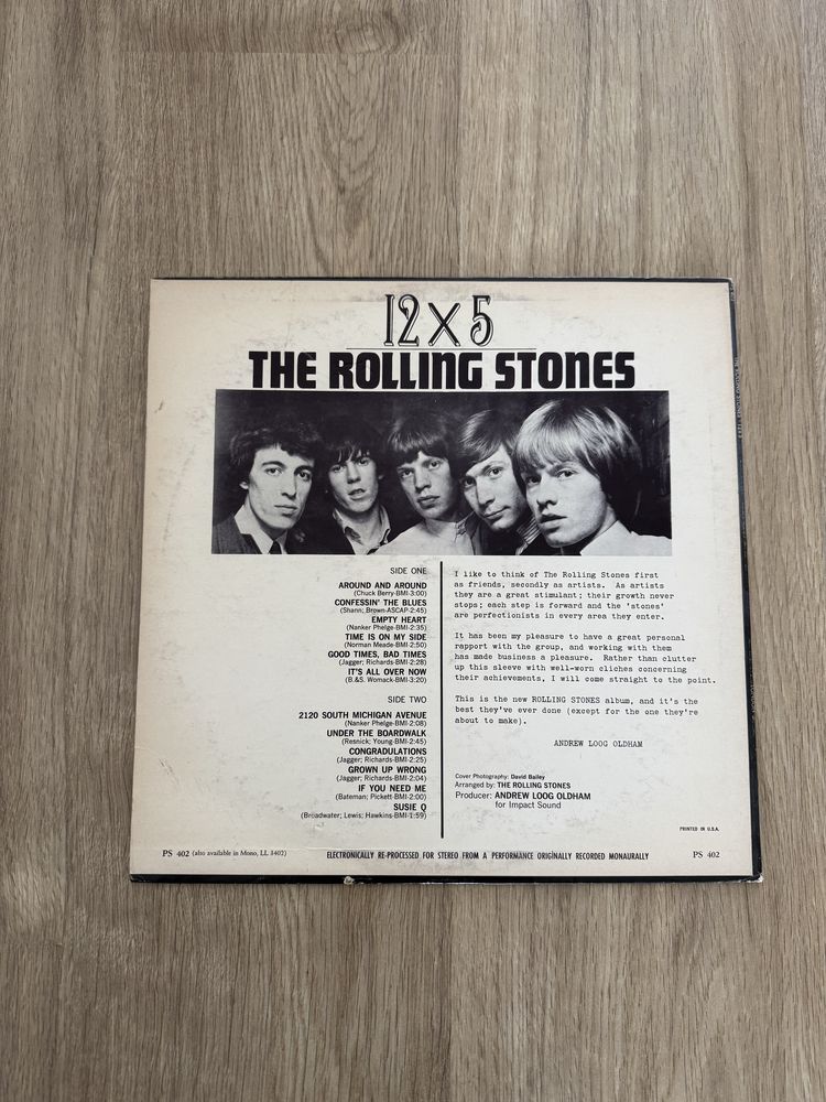 Disco Vinil The Rolling Stones - 12 X 5 US