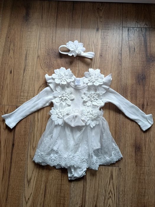 Komplet chrzest dziewczynka 68