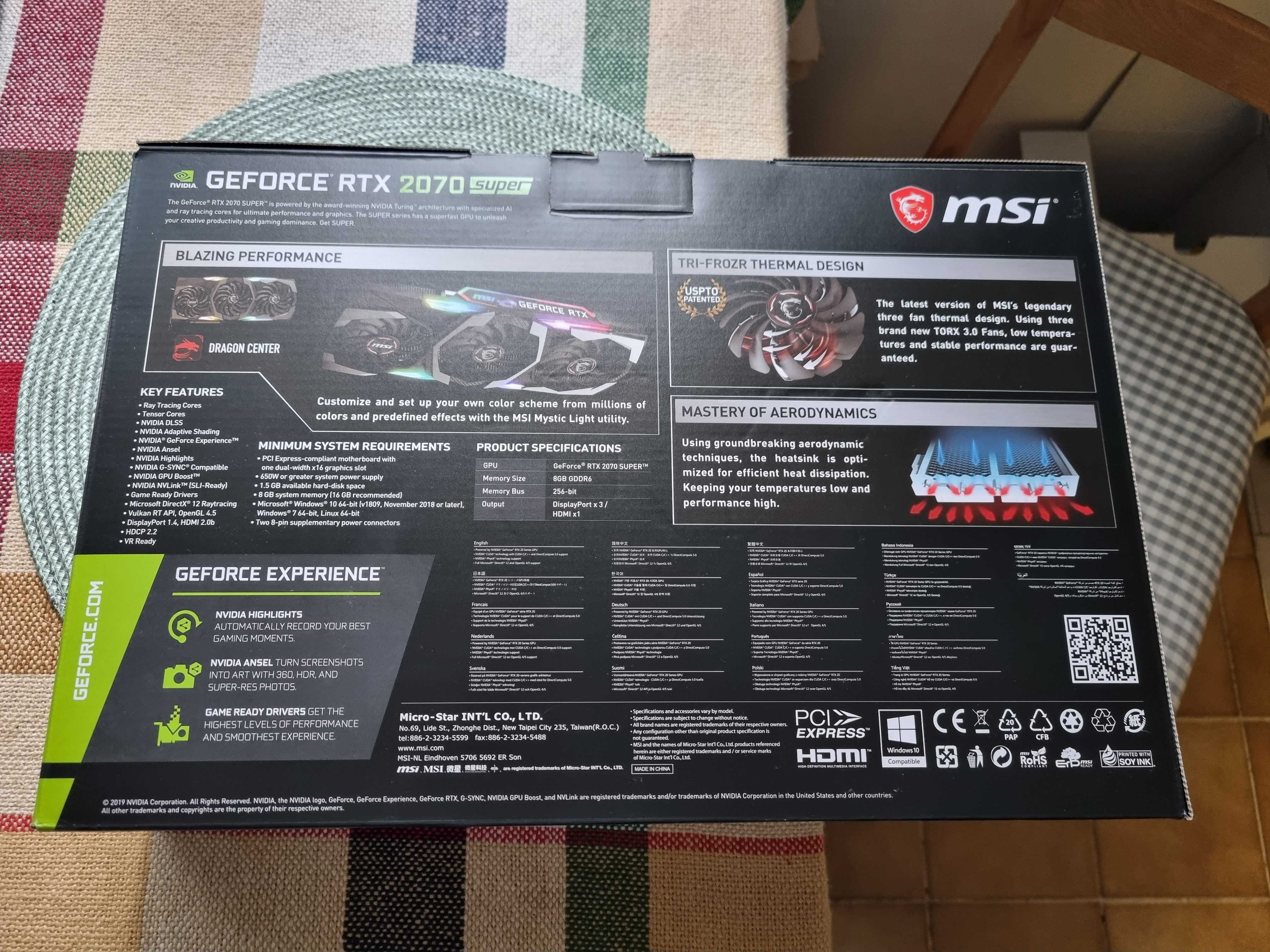 MSI Geforce RTX 2070 SUPER Gaming X TRIO 8GB GDDR6