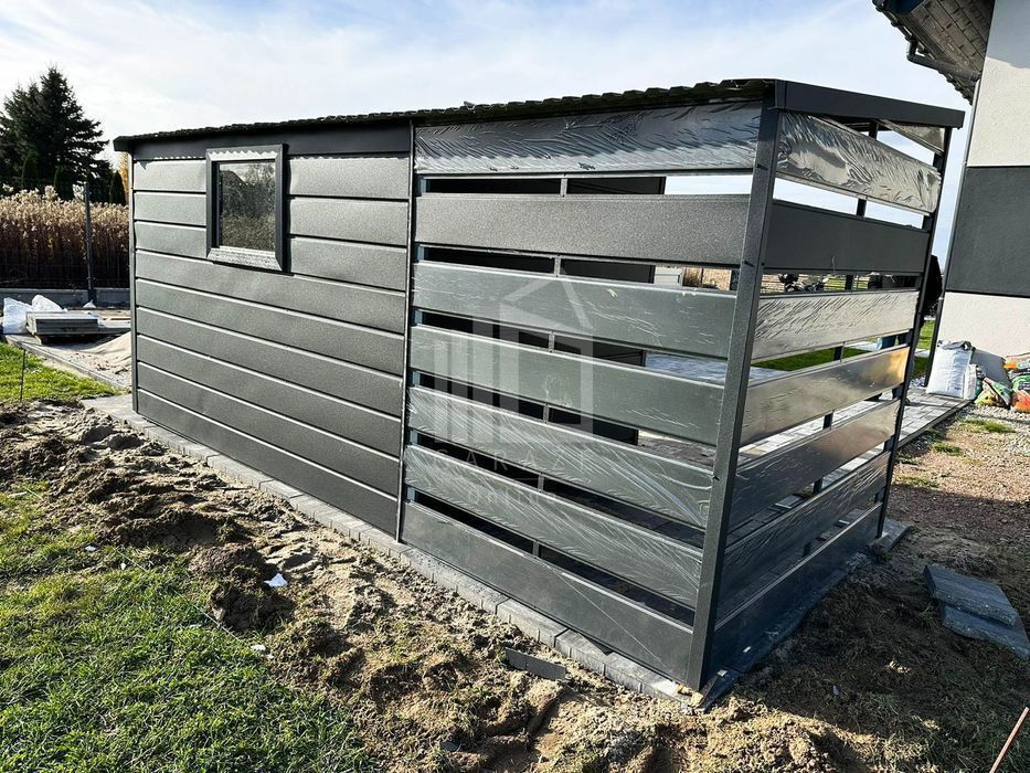 Domek Ogrodowy - Schowek 3X2 + Wiata 1,5X2 - Okno - Drzwi Id436