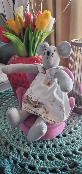 Maskotka myszka Tilda handmade