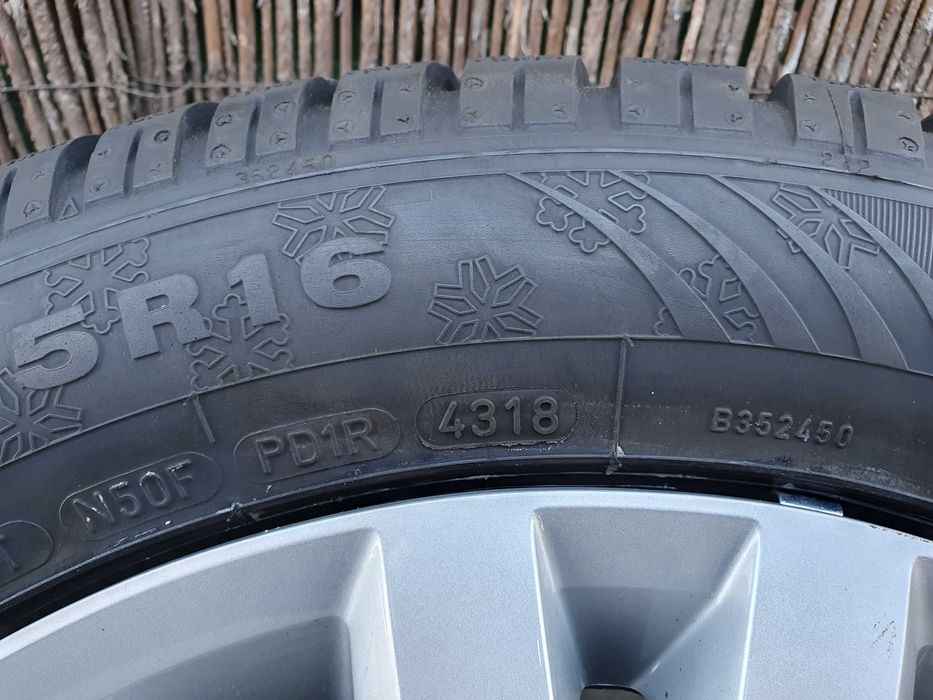 4x Oryginalne koła 16-stki VW 205/55/16 91H Dunlop Sport 7,6mm 2018r.