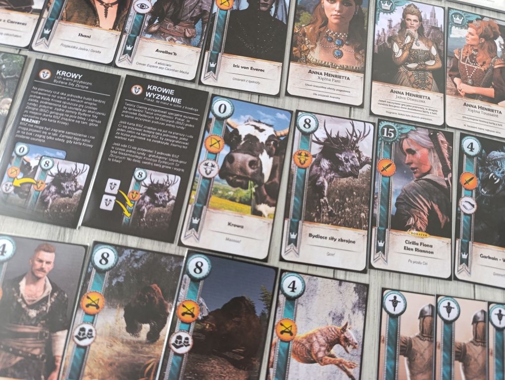 Karty do gry w gwinta SKELLIGE I TOUSAAINT wiedźmin gwint