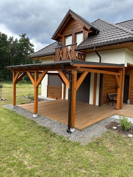 Wiata Garaż pod Fotowoltaikę Altana Zadaszenie Więźba  Tarasy Dachy