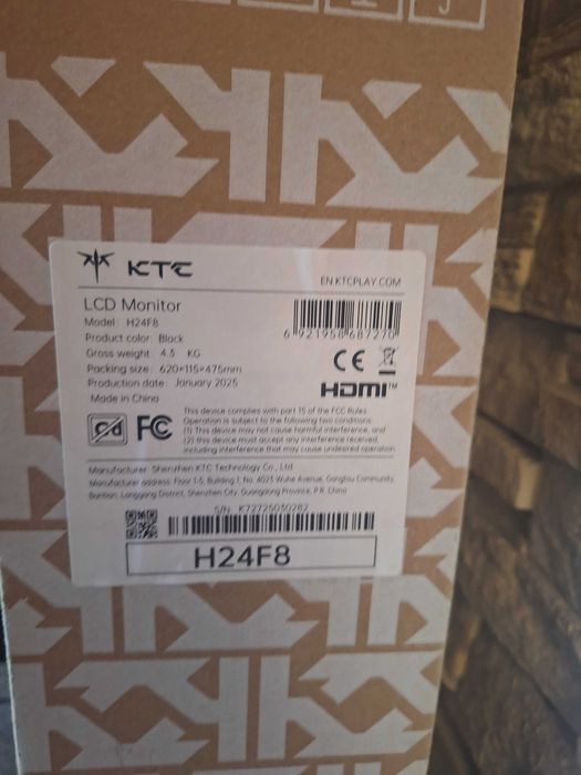 Nowy monitor KTC 24' 190Hz