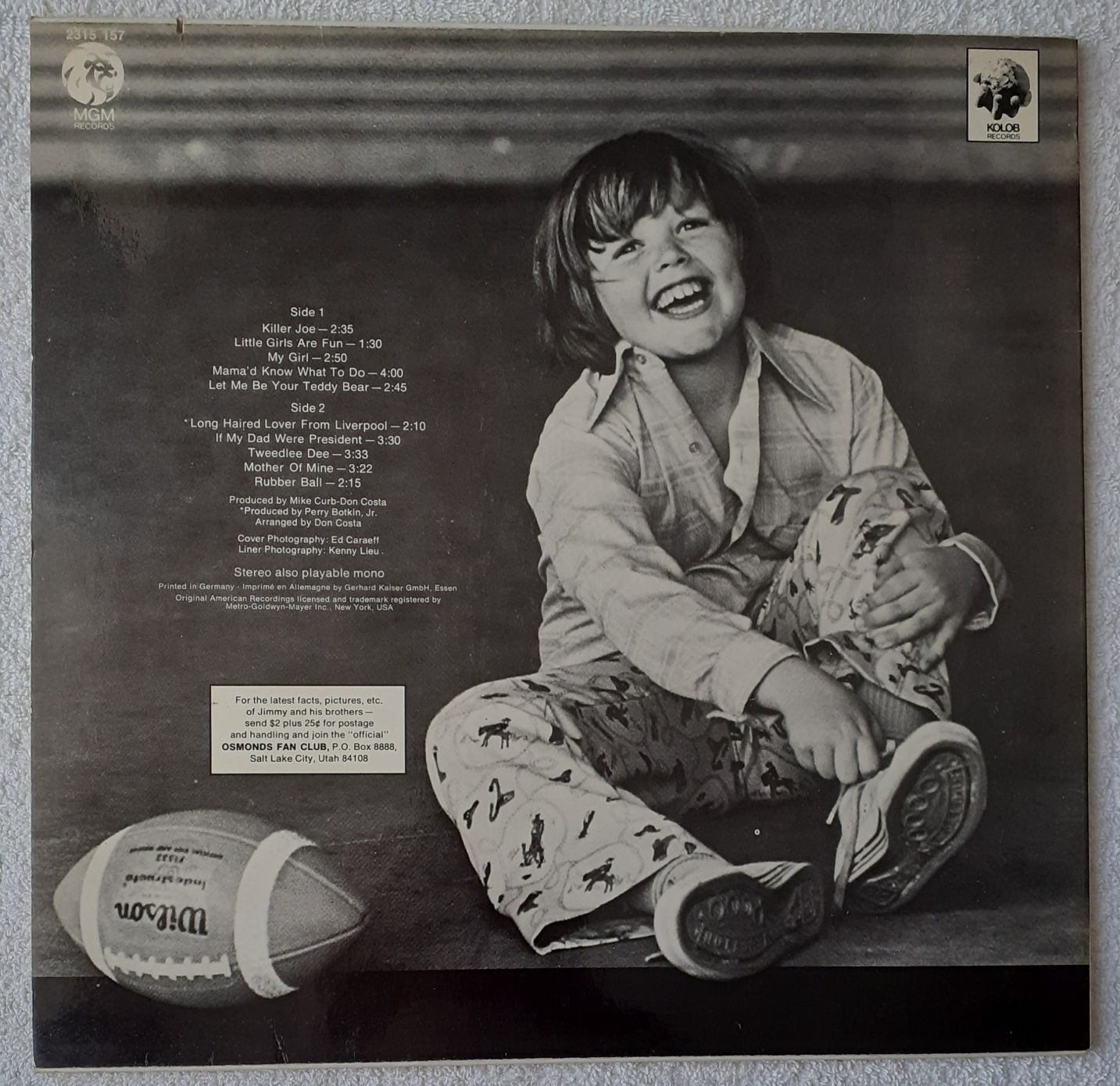 Little Jimmy Osmond – Killer Joe (Vinyl, LP, Album)