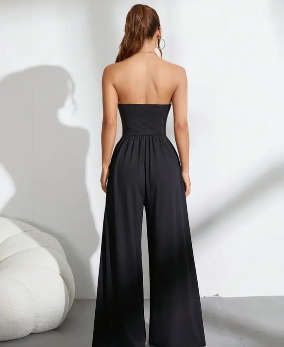 Комбінезон з в'язаним коміром для жінок - стильний довгий